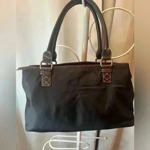 Tommy Hilfiger Vintage Y2K shoulder Tote Nylon and Leather - Picture 5 of 10